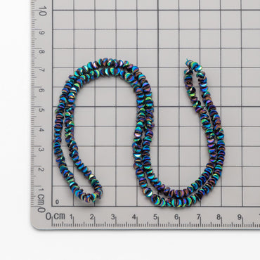 Crystal Coin Spacer Beads 4x2.5mm, Glass Button Beads Wholesale, (TS-93)/ 180 beads