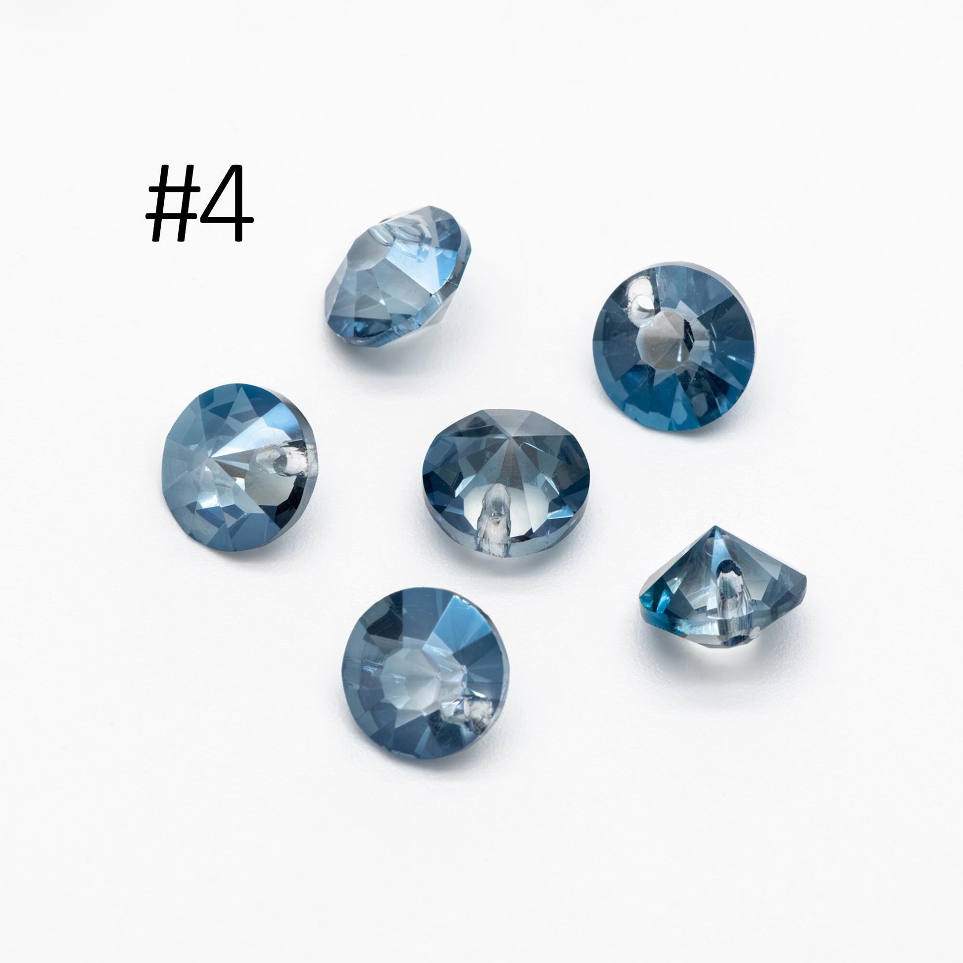 30pcs Unique Chandelier Crystal Glass Faceted Coin Cone Beads 8x6mm (TS-76)