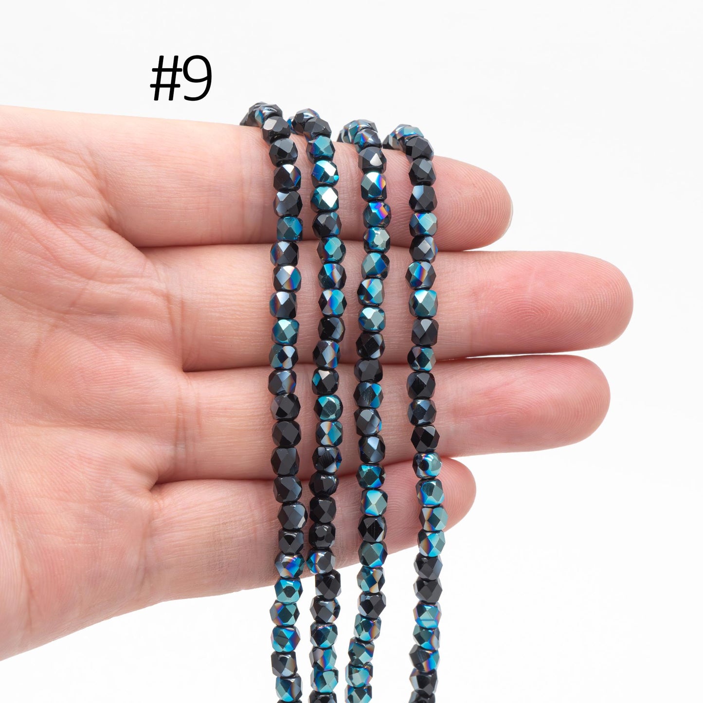 95pcs Round Crystal Glass Faceted Beads 4mm (18QZ-04)