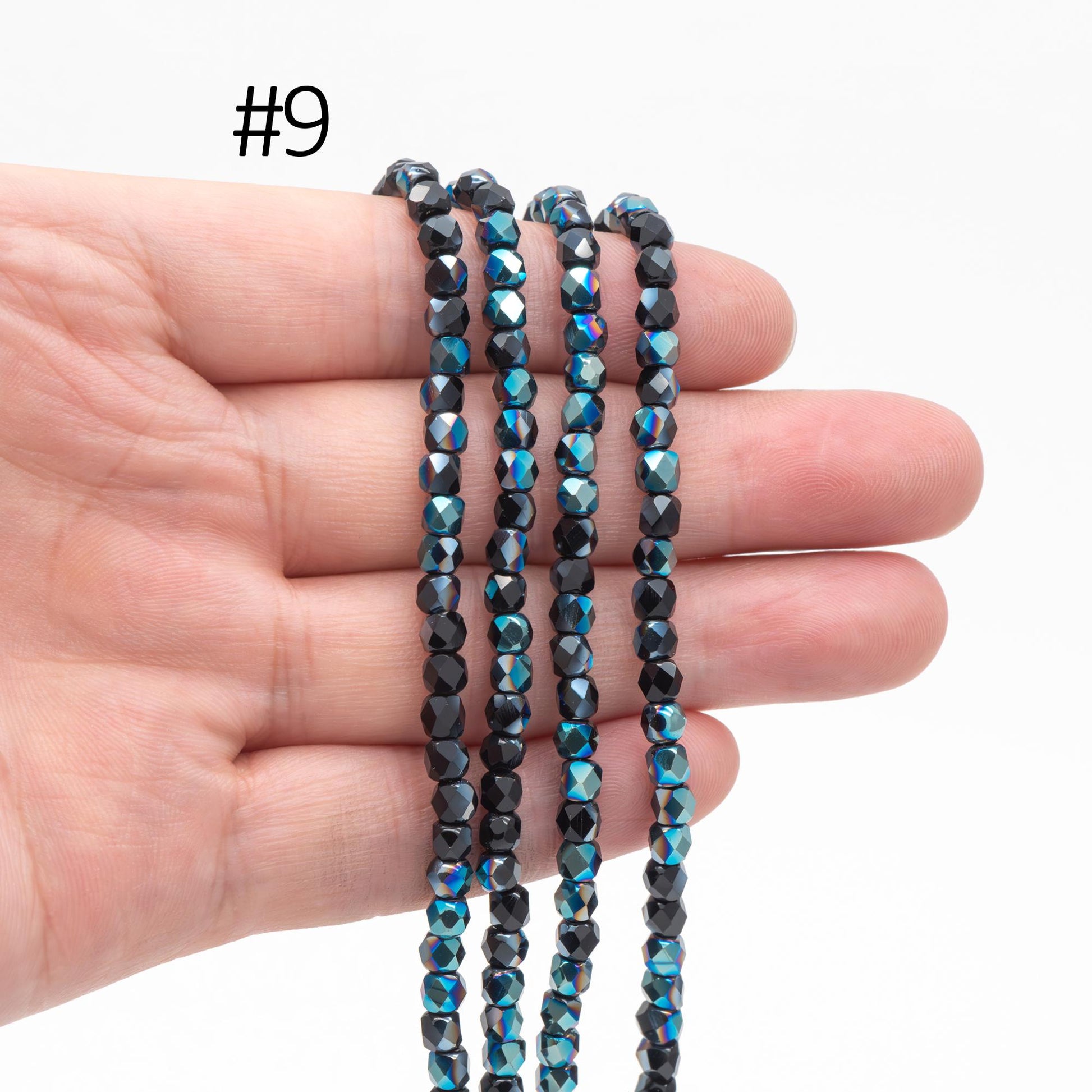 95pcs Round Crystal Glass Faceted Beads 4mm (18QZ-04)