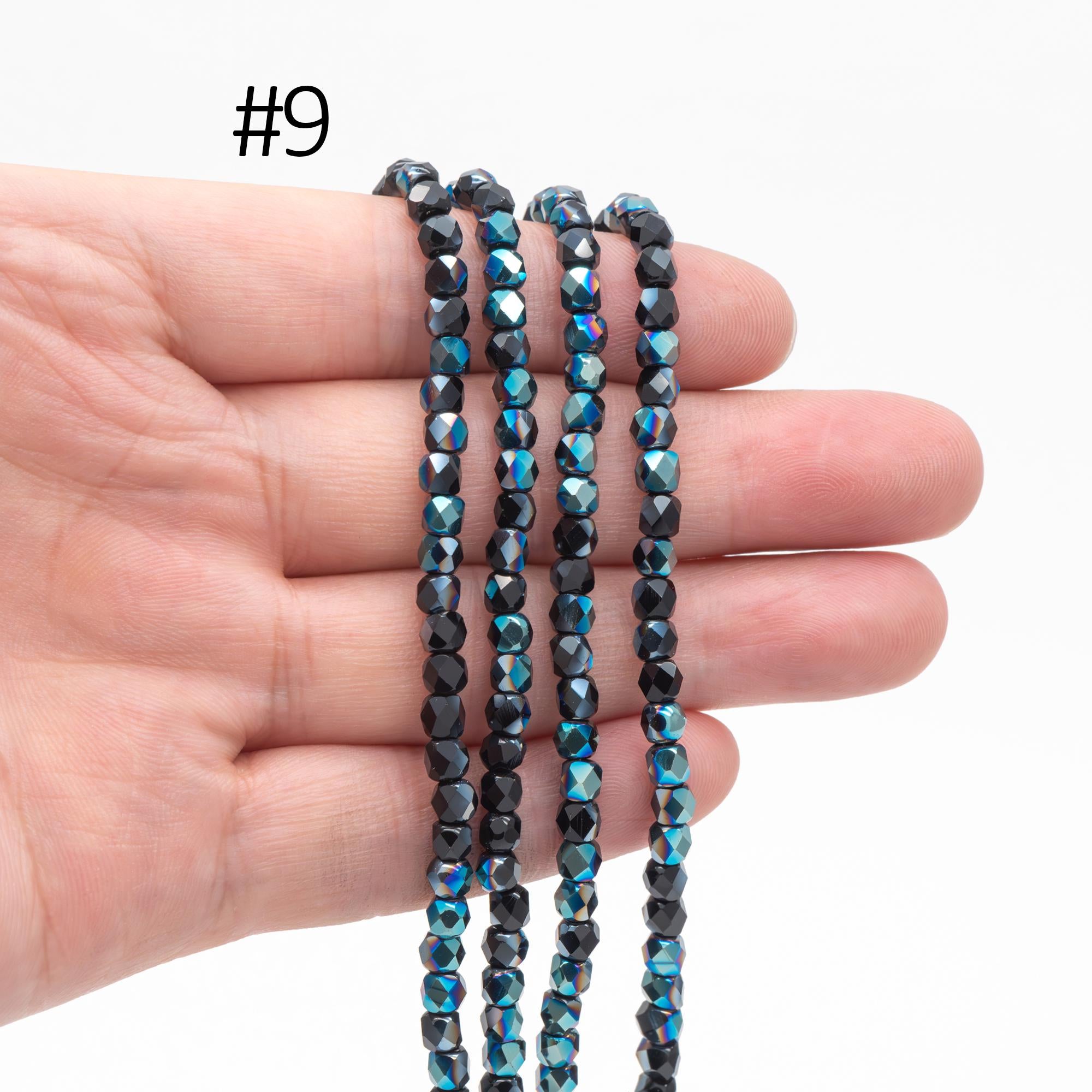 95pcs Round Crystal Glass Faceted Beads 4mm (18QZ-04)