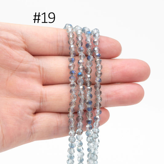 Round Crystal Glass Faceted beads 4mm, (32QZ-04)/ 95pcs