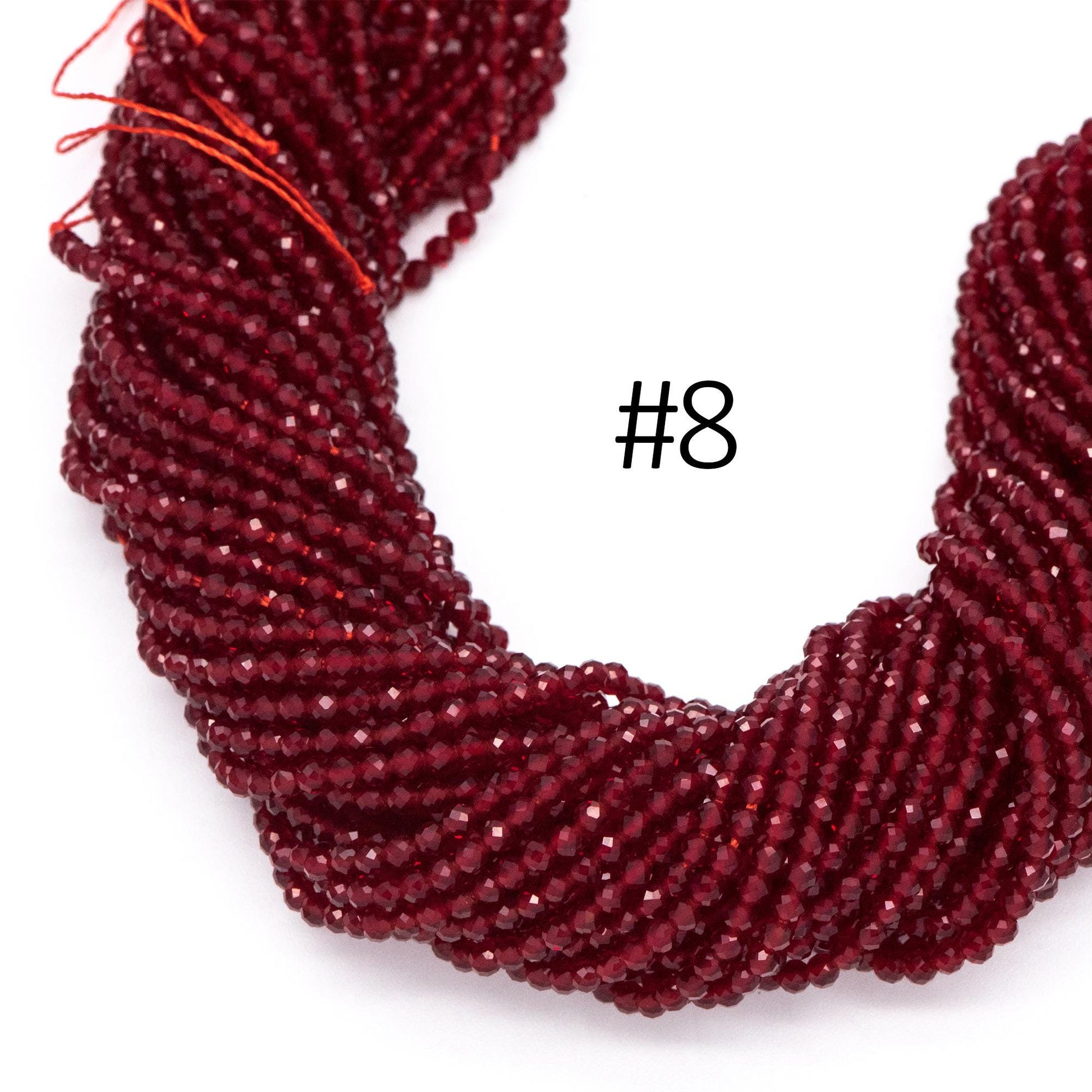 Crystal Faceted Round Beads 2mm, Tiny Size Glass Spacer Beads, (QZ-02) / 165 beads