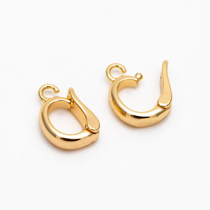 10pcs Gold/ Silver Open Loop Bail, Gold/ Rhodium Plated Bails, Small Bail, Jewelry Bail, Pendant Bails,Necklace Pendant Connector(GB-1468-E)