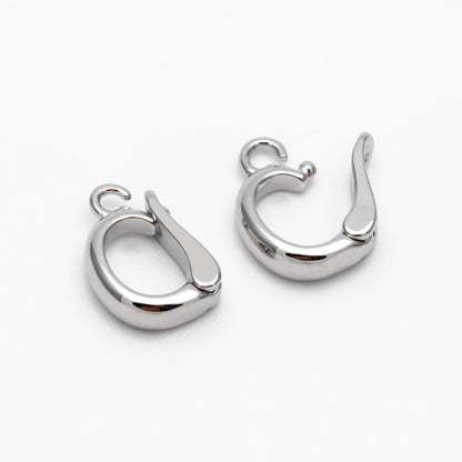 10pcs Gold/ Silver Open Loop Bail, Gold/ Rhodium Plated Bails, Small Bail, Jewelry Bail, Pendant Bails,Necklace Pendant Connector(GB-1468-E)