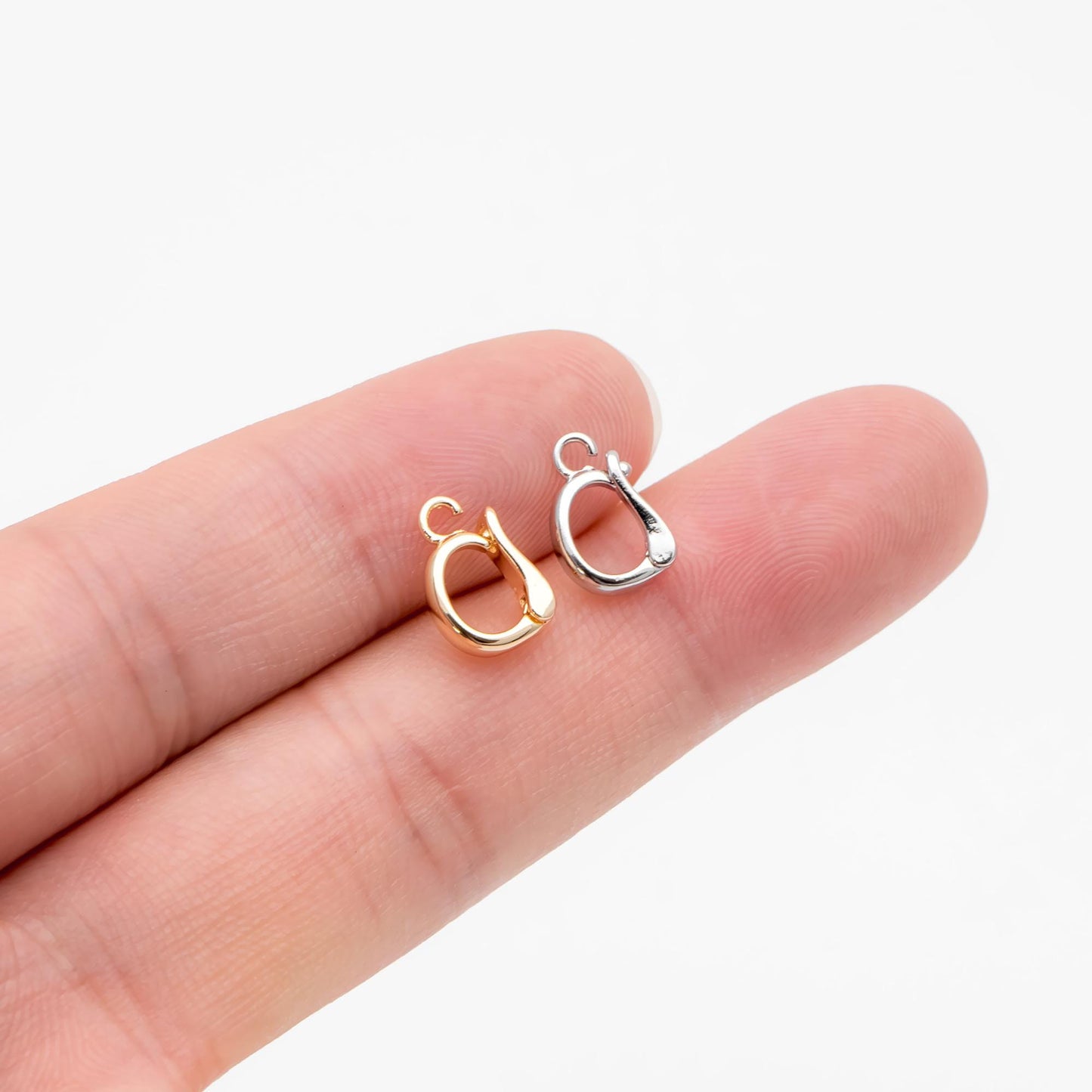 10pcs Gold/ Silver Open Loop Bail, Gold/ Rhodium Plated Bails, Small Bail, Jewelry Bail, Pendant Bails,Necklace Pendant Connector(GB-1468-E)
