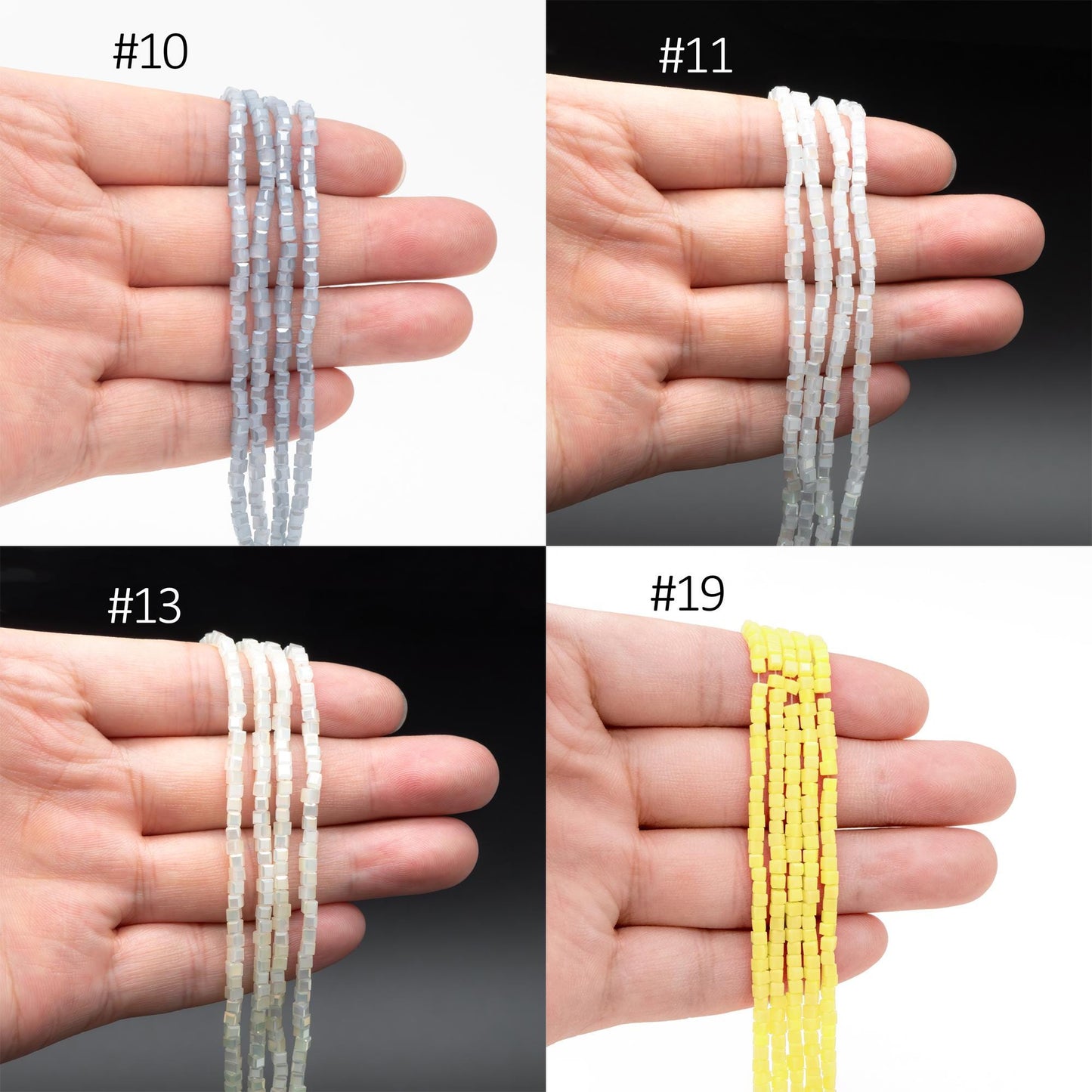 190 beads- Faceted Glass Cube, 2mm Tiny Faceted Crystal beads, (#FZ-02)