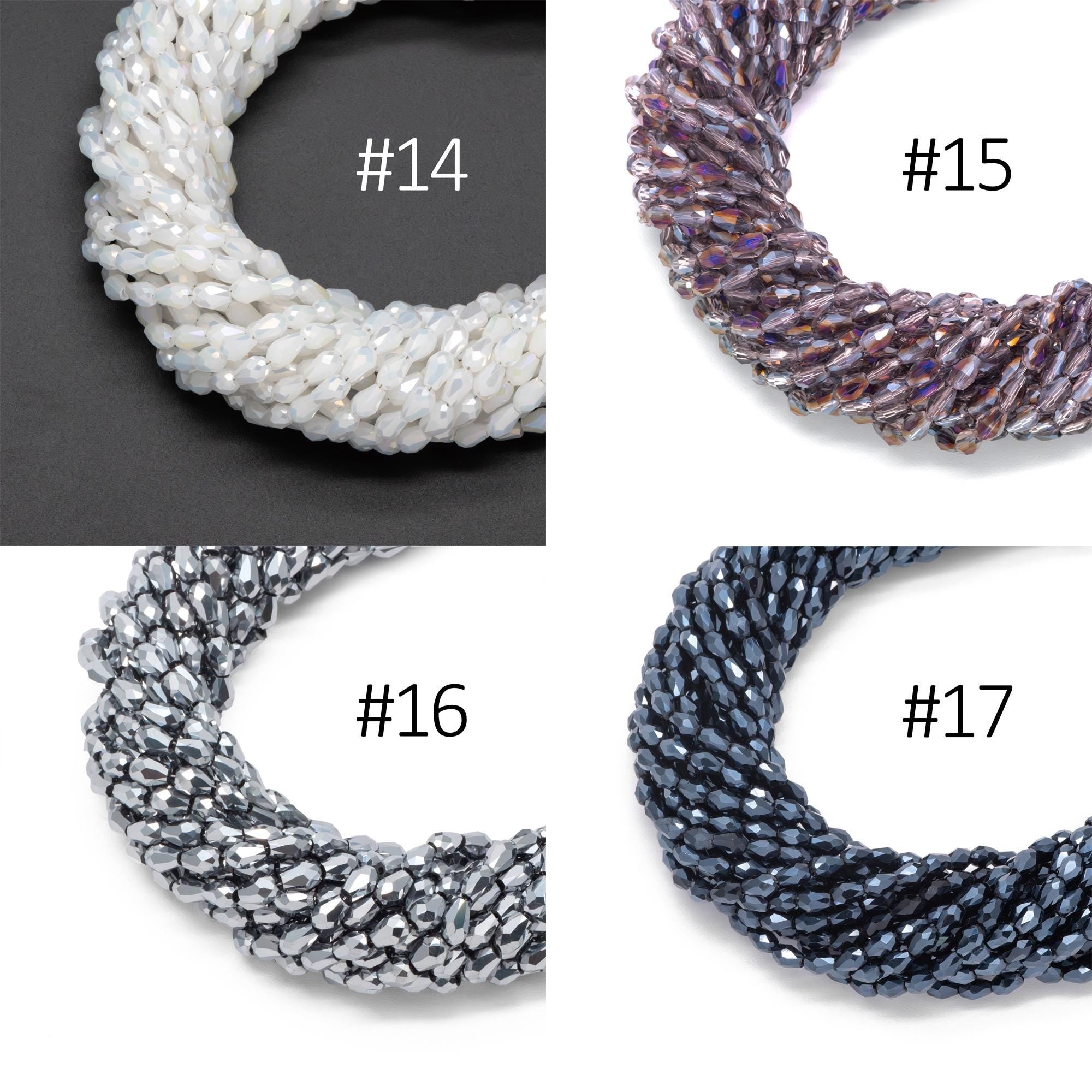 Faceted Teardrop Crystal Glass Beads 3x5mm (SS-03 )95pcs