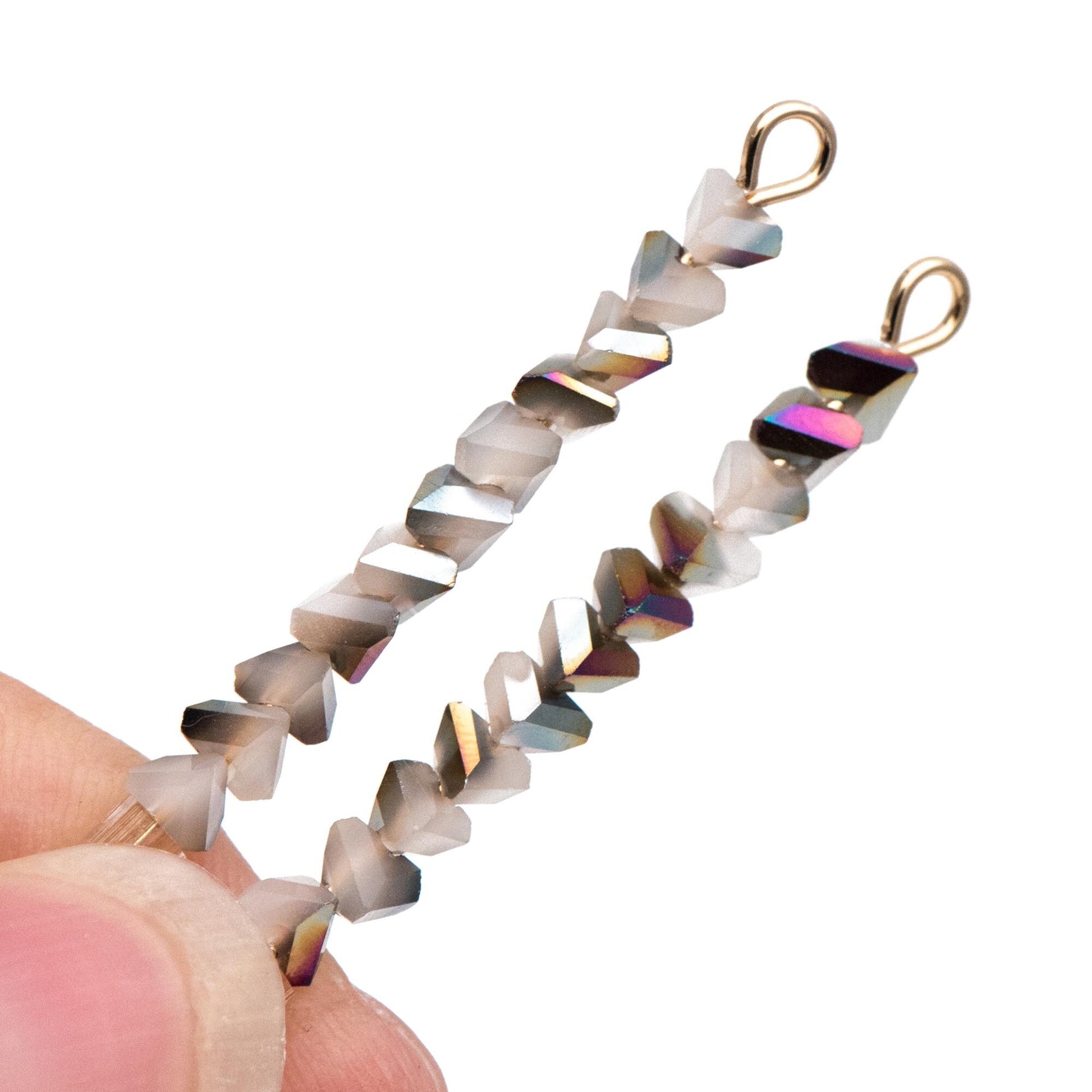 Crystal Triangle Spacer Beads 4mm, Faceted Glass Triangle Beads, (TS-92)/ 115 beads