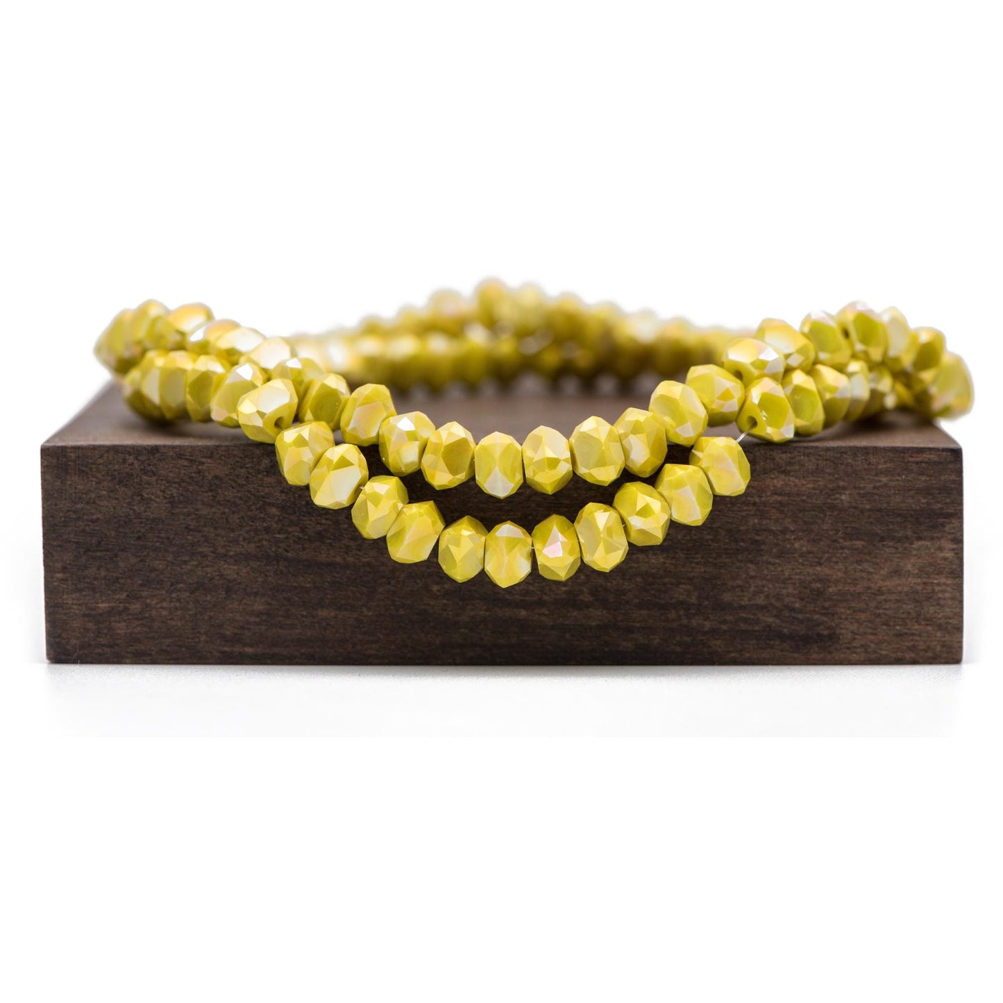 Crystal Triangle Spacer Beads 7.5mm, Faceted Glass Triangle Beads, (TS-95)/ 95 beads