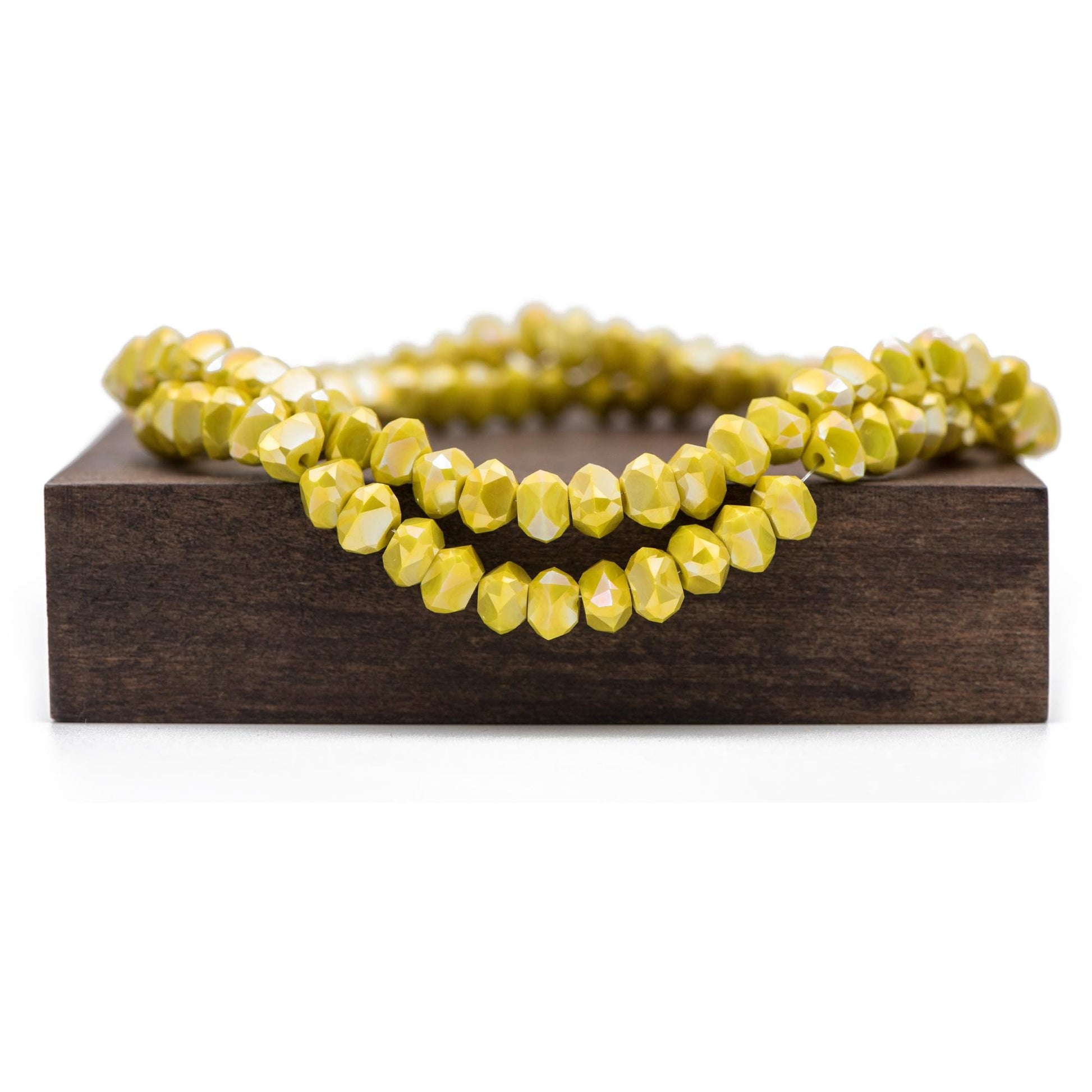 Crystal Triangle Spacer Beads 7.5mm, Faceted Glass Triangle Beads, (TS-95)/ 95 beads