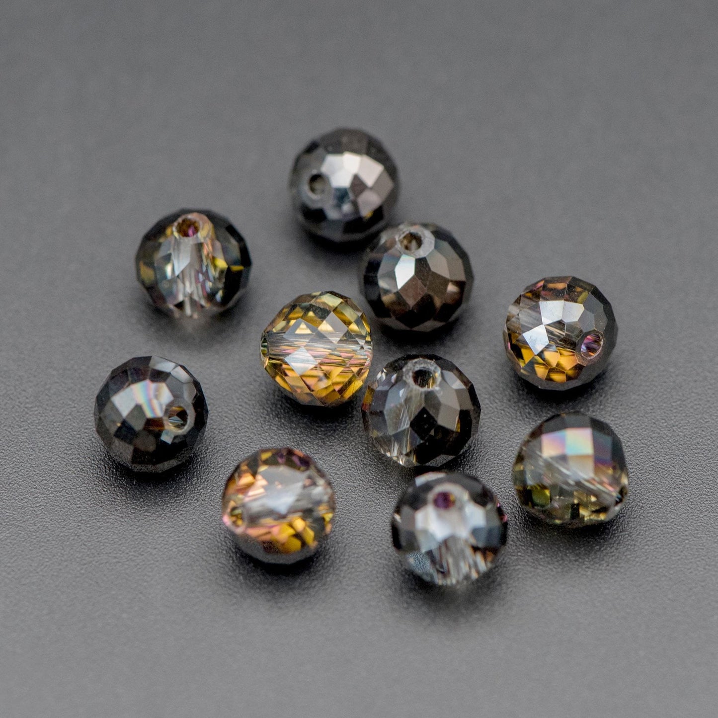 75pcs Crystal Faceted Teardrop Beads 8x7.5mm, Sparkly Glass Pear Beads, （TS-97）