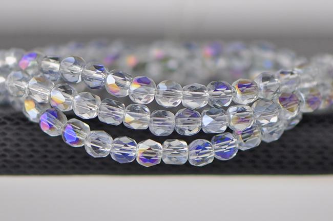 95pcs Round Crystal Glass Faceted Beads 4mm (18QZ-04)