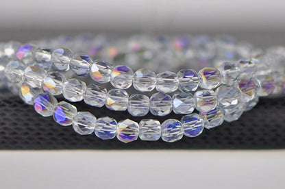 95pcs Round Crystal Glass Faceted Beads 4mm (18QZ-04)