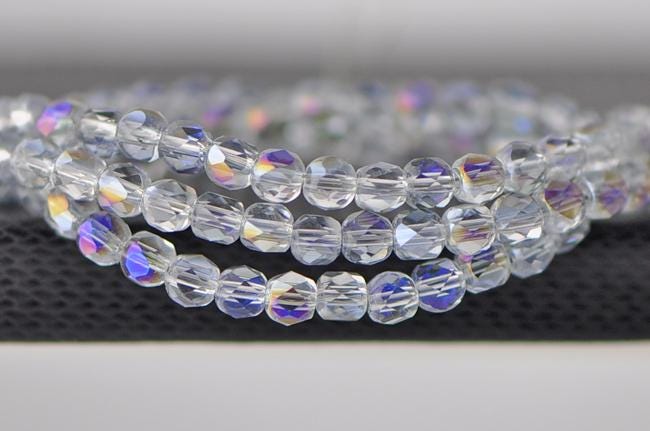 95pcs Round Crystal Glass Faceted Beads 4mm (18QZ-04)