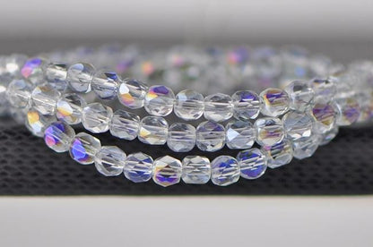 95pcs Round Crystal Glass Faceted Beads 4mm (18QZ-04)