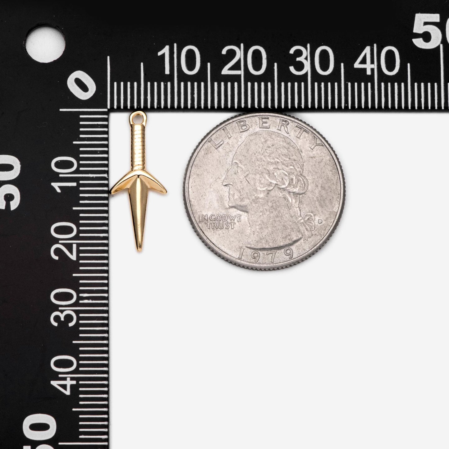 10pcs Gold/ Silver Shuriken Charm, Dirk Charm, Weapon Charm, Sword Charm, Dagger Charm (GB-2185-C)