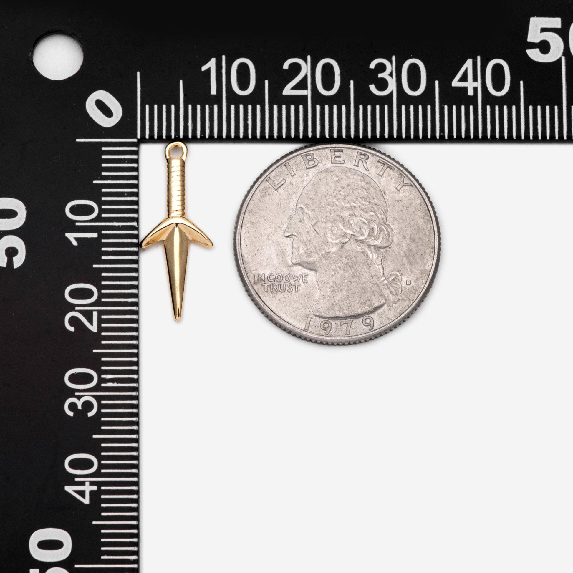 10pcs Gold/ Silver Shuriken Charm, Dirk Charm, Weapon Charm, Sword Charm, Dagger Charm (GB-2185-C)