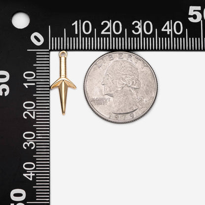 10pcs Gold/ Silver Shuriken Charm, Dirk Charm, Weapon Charm, Sword Charm, Dagger Charm (GB-2185-C)