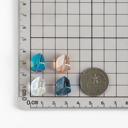 20pcs Crystal Faceted Glass Unique Stone Shaped beads 16mm (GM-005)