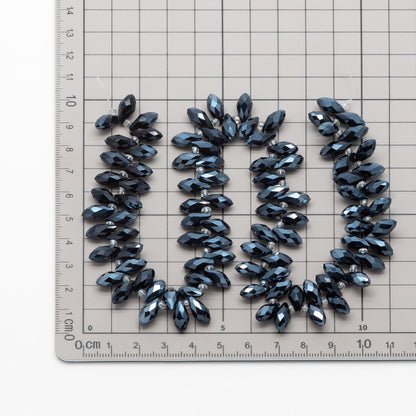 Crystal Faceted Teardrop, Glass Briolette beads 6x12mm , (HS-06)/ 95 beads