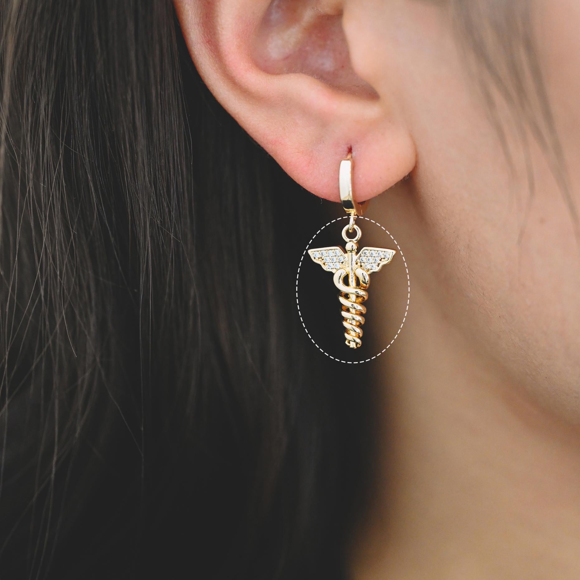 4pcs CZ Pave Gold/ Silver tone Angel Wing Charm, Wing Necklace Charm (GB-1810)