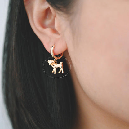 10pcs Gold/ Silver 3D Dog Charm, Gold/ Rhodium plated Brass, Jewelry Making, Diy Material, Jewelry Supplies (GB-2668)