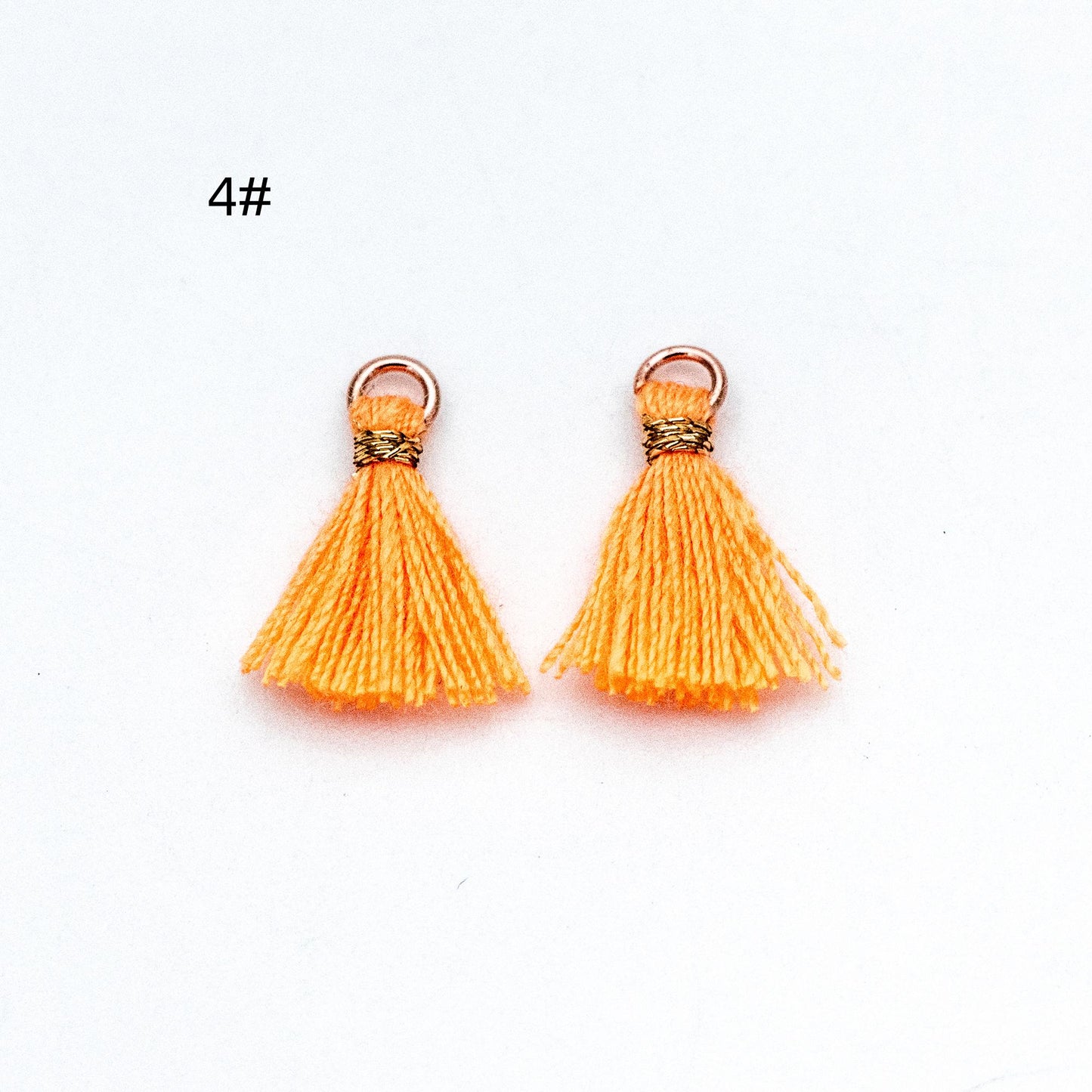 10pcs Cotton Tassel Charm Pendants 14mm, Grey (FB-031-5)