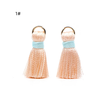10pcs Silk Tassels, Silky Tassels Wholesale, 24mm Small Tassel Charms, (FB-032)