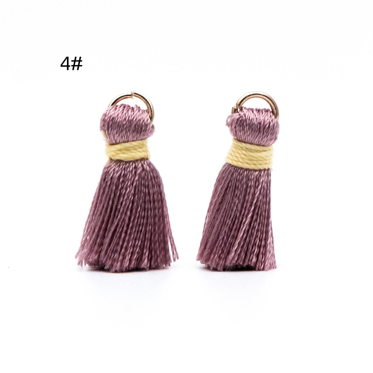10pcs Silk Tassels, Silky Tassels Wholesale, 24mm Small Tassel Charms, (FB-032)