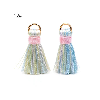 10pcs Silk Tassels, Silky Tassels Wholesale, 24mm Small Tassel Charms, (FB-032)