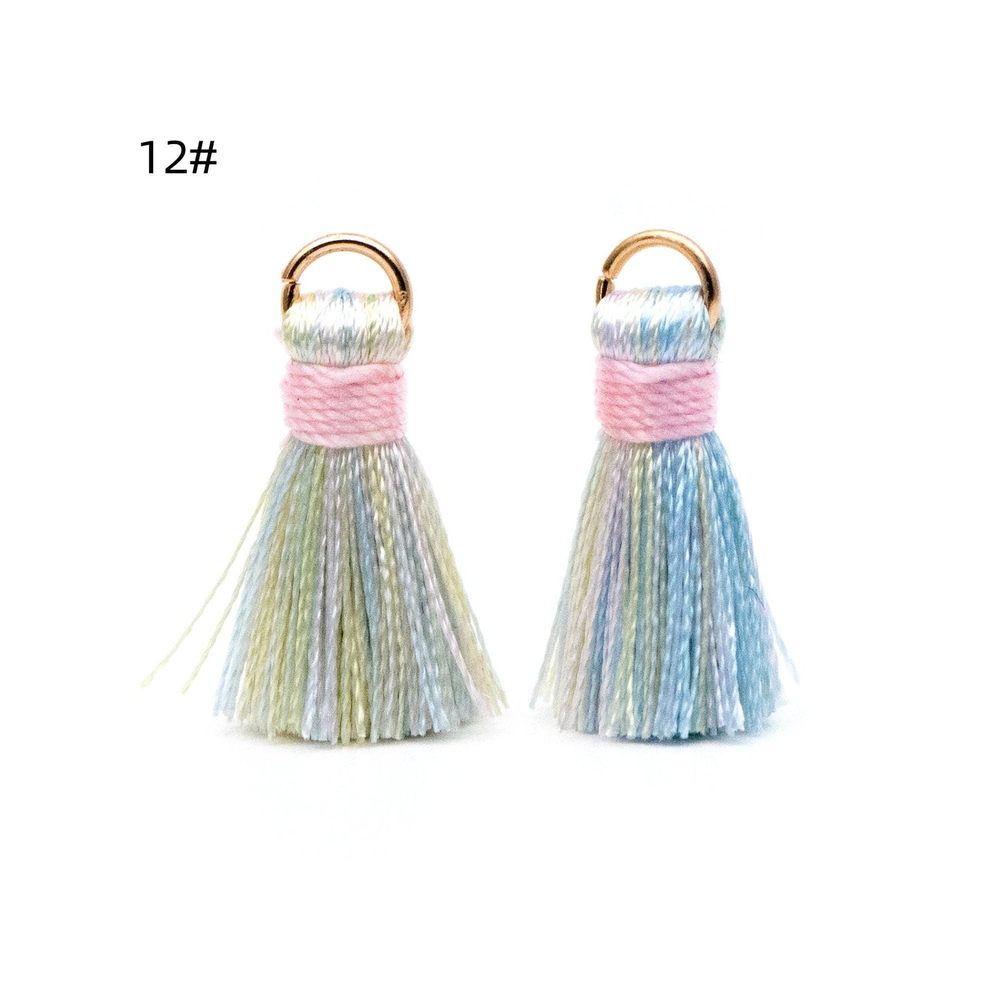 10pcs Silk Tassels, Silky Tassels Wholesale, 24mm Small Tassel Charms, (FB-032)