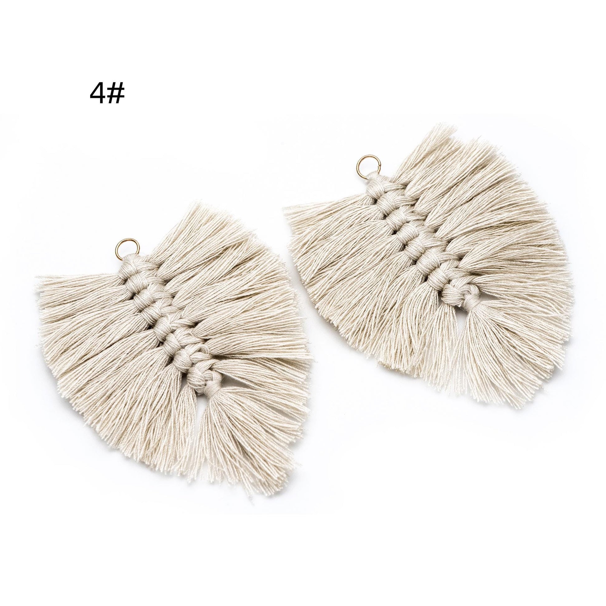 4pcs Tiered Cotton Tassels 100mm, 10 Layers Large Tassel Charms, Tassel Pendants (FB-049)