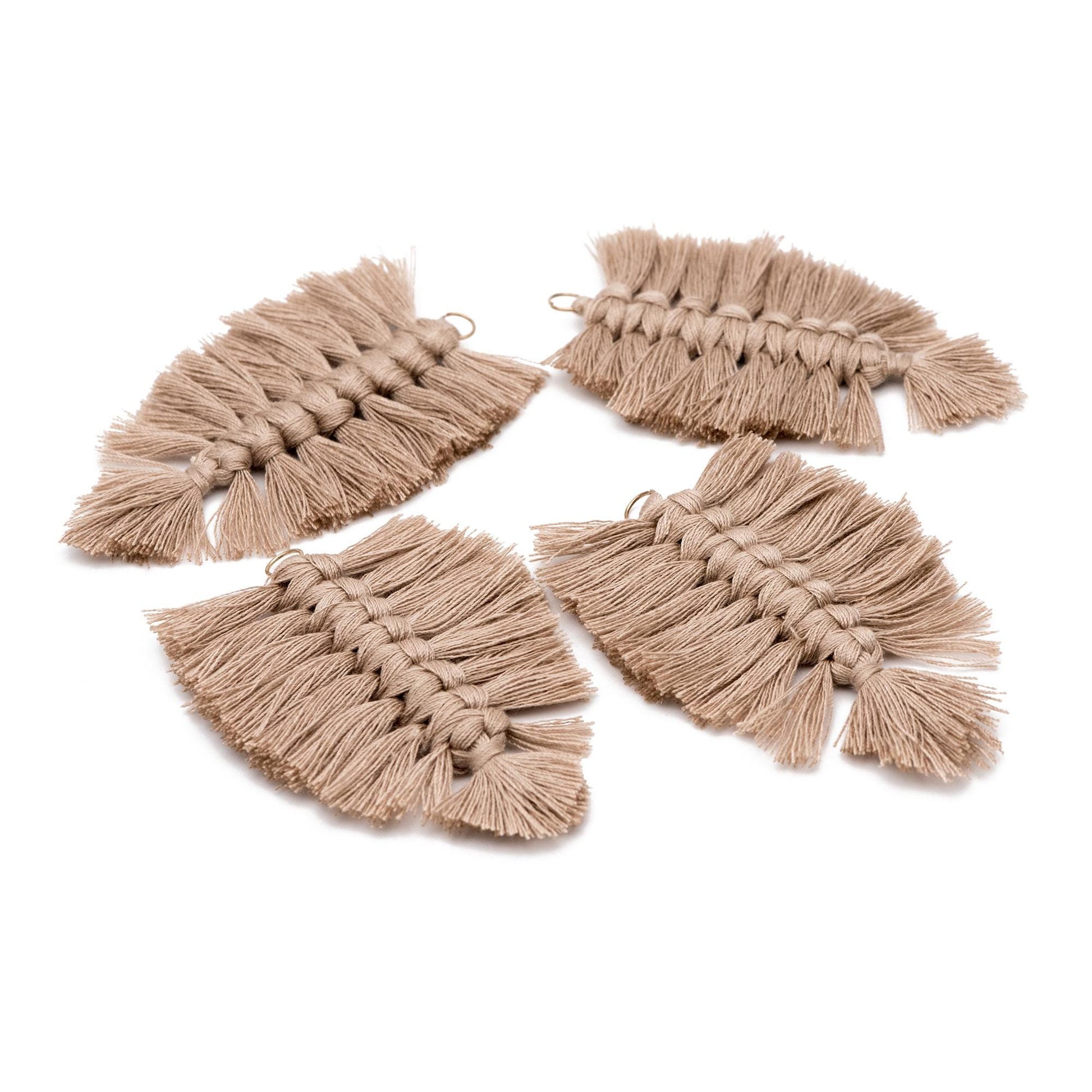 4pcs Tiered Cotton Tassels 100mm, 10 Layers Large Tassel Charms, Tassel Pendants (FB-049)