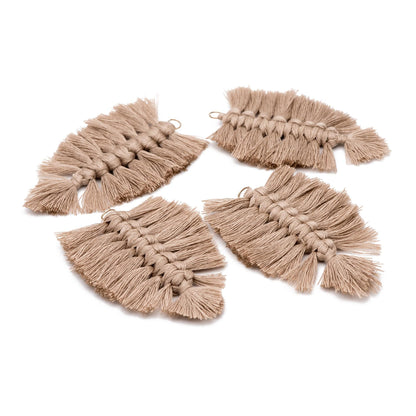 4pcs Tiered Cotton Tassels 100mm, 10 Layers Large Tassel Charms, Tassel Pendants (FB-049)