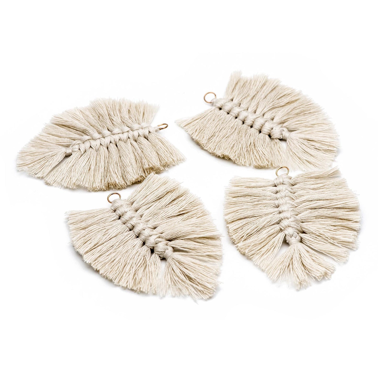 4pcs Tiered Cotton Tassels 100mm, 10 Layers Large Tassel Charms, Tassel Pendants (FB-049)