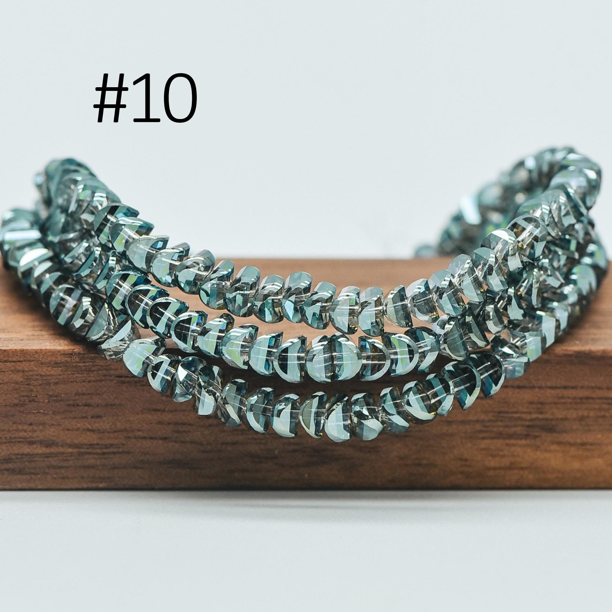 Crystal Coin Spacer Beads 4x2.5mm, Glass Button Beads Wholesale, (TS-93)/ 180 beads