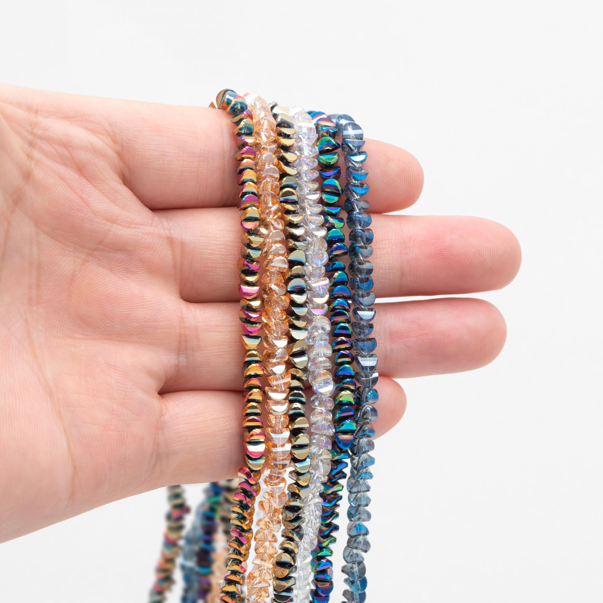 Crystal Coin Spacer Beads 4x2.5mm, Glass Button Beads Wholesale, (TS-93)/ 180 beads