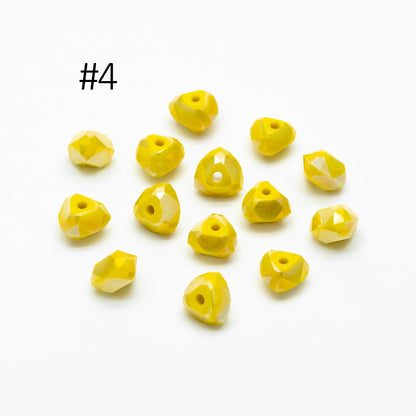 Crystal Triangle Spacer Beads 7.5mm, Faceted Glass Triangle Beads, (TS-95)/ 95 beads