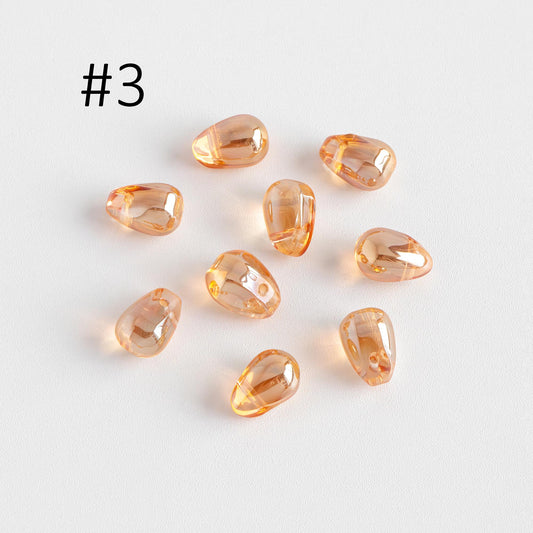 Glass Teardrop beads 9x6mm, Tear Drop Crystal Pear Beads, (GM-032)/ 50 beads