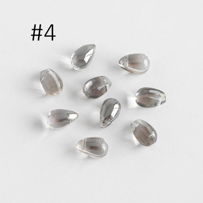 Glass Teardrop beads 9x6mm, Tear Drop Crystal Pear Beads, (GM-032)/ 50 beads