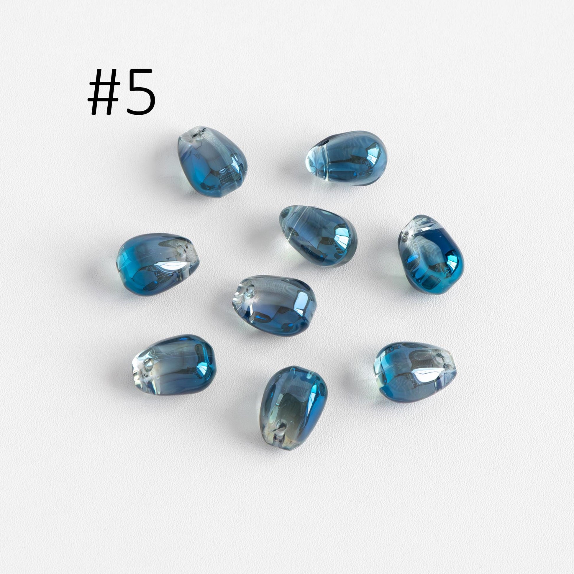 Glass Teardrop beads 9x6mm, Tear Drop Crystal Pear Beads, (GM-032)/ 50 beads