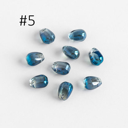 Glass Teardrop beads 9x6mm, Tear Drop Crystal Pear Beads, (GM-032)/ 50 beads