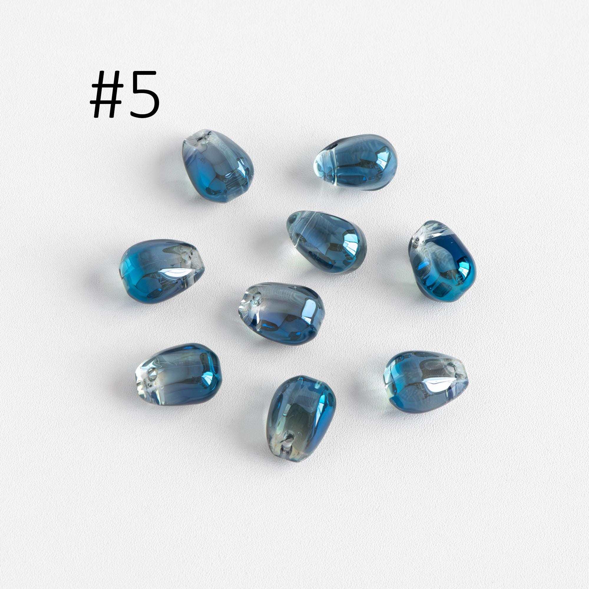 Glass Teardrop beads 9x6mm, Tear Drop Crystal Pear Beads, (GM-032)/ 50 beads