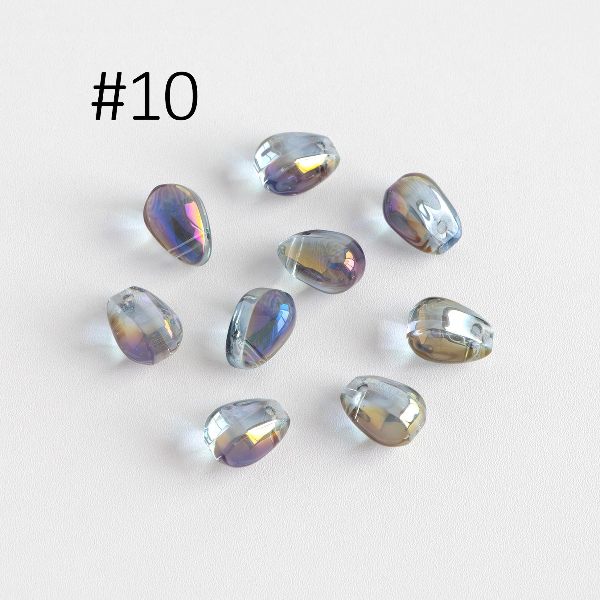 Glass Teardrop beads 9x6mm, Tear Drop Crystal Pear Beads, (GM-032)/ 50 beads