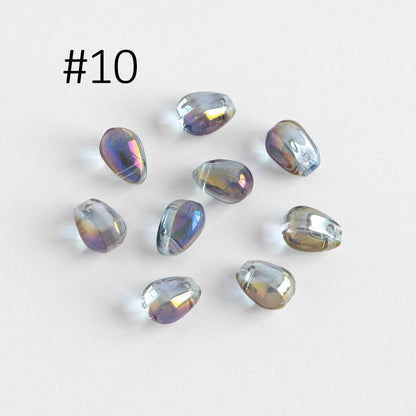 Glass Teardrop beads 9x6mm, Tear Drop Crystal Pear Beads, (GM-032)/ 50 beads