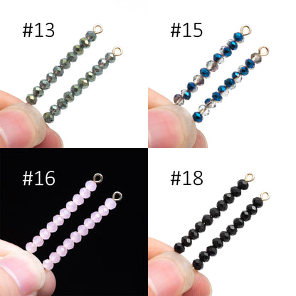 Crystal Glass Rondelle Faceted Tiny beads 2x3mm (#BZ03) (strand of 120 beads)