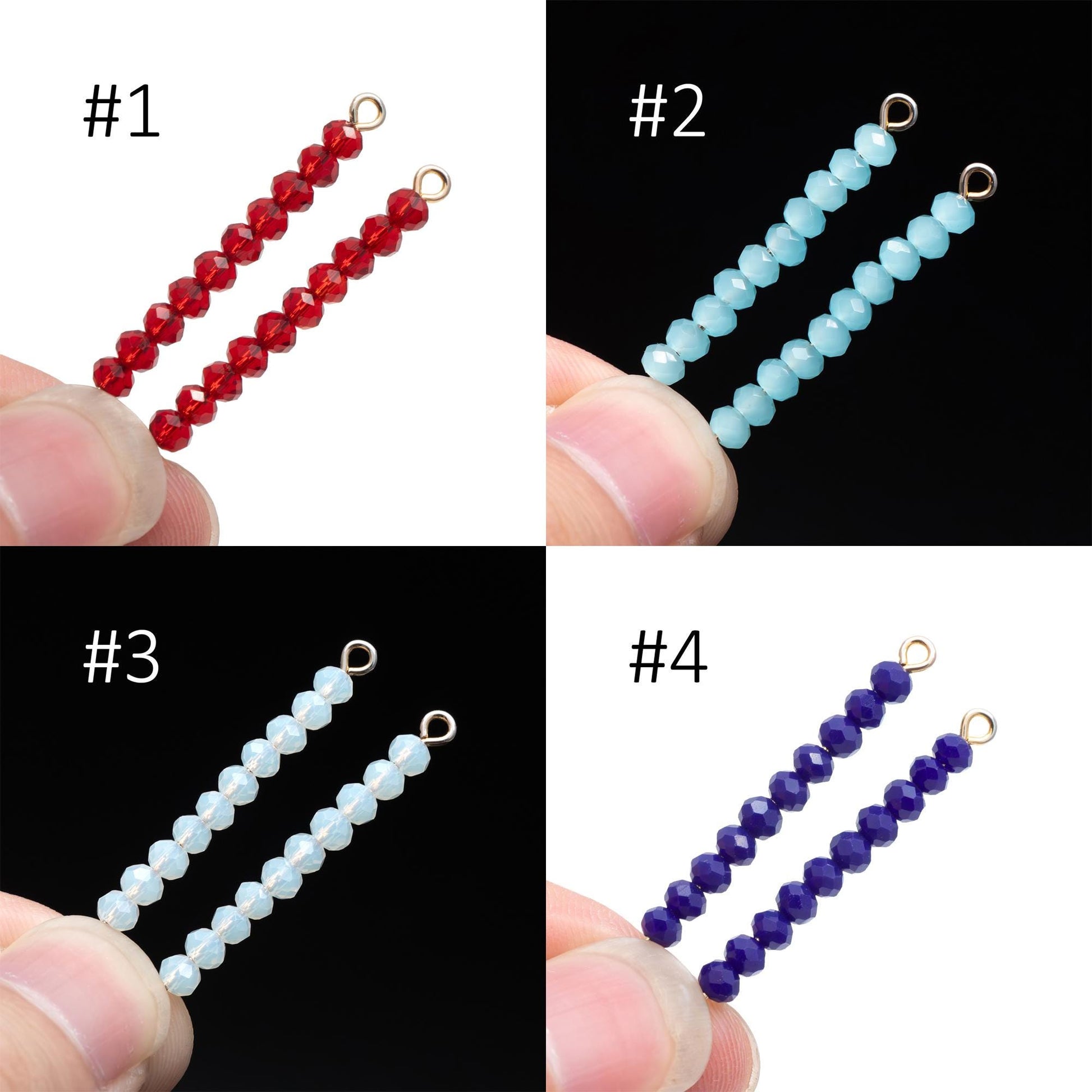 Crystal Glass Rondelle Faceted Tiny beads 2x3mm (#BZ03) (strand of 120 beads)