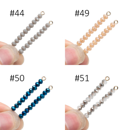 Crystal Glass Rondelle Faceted Tiny beads 2x3mm (#BZ03) (strand of 120 beads)