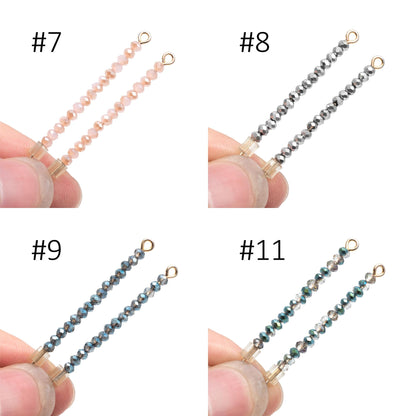 150 beads Crystal Faceted Rondelle Beads 2mm, Tiny Size Glass Spacer Beads-(BZ02)